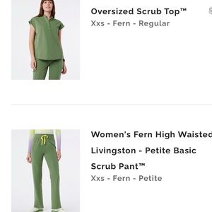 Rafaela Top and Livingston Bottom FIGS set XXSP